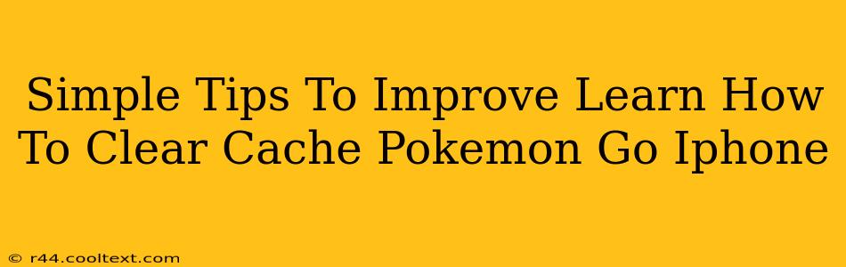 Simple Tips To Improve Learn How To Clear Cache Pokemon Go Iphone