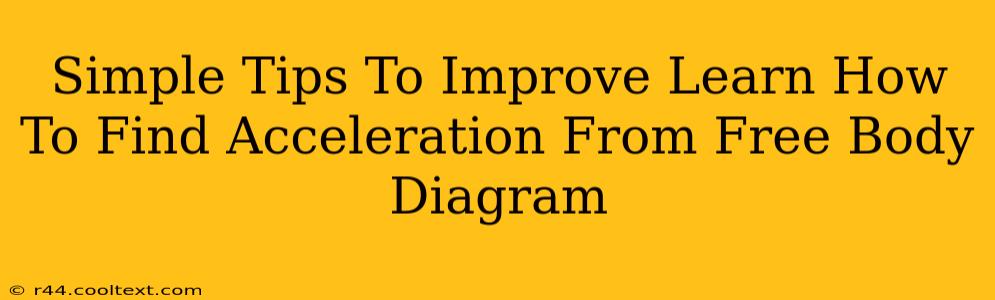 Simple Tips To Improve Learn How To Find Acceleration From Free Body Diagram