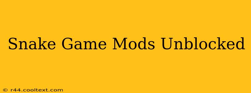 Snake Game Mods Unblocked