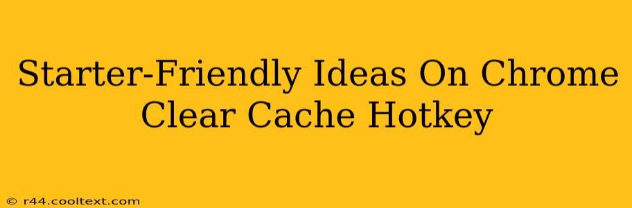 Starter-Friendly Ideas On Chrome Clear Cache Hotkey