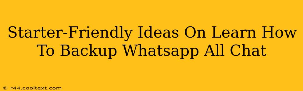 Starter-Friendly Ideas On Learn How To Backup Whatsapp All Chat