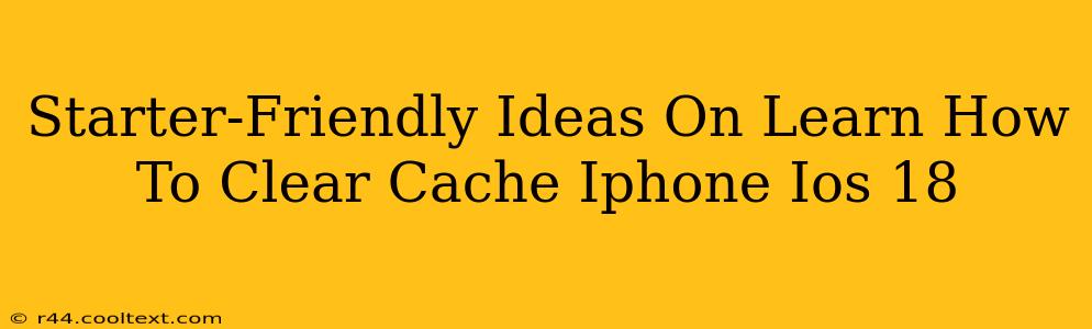 Starter-Friendly Ideas On Learn How To Clear Cache Iphone Ios 18