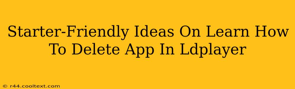 Starter-Friendly Ideas On Learn How To Delete App In Ldplayer