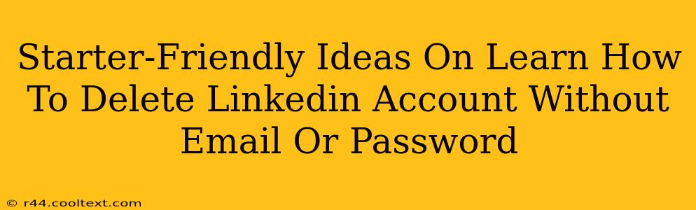 Starter-Friendly Ideas On Learn How To Delete Linkedin Account Without Email Or Password