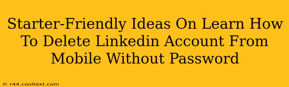 Starter-Friendly Ideas On Learn How To Delete Linkedin Account From Mobile Without Password