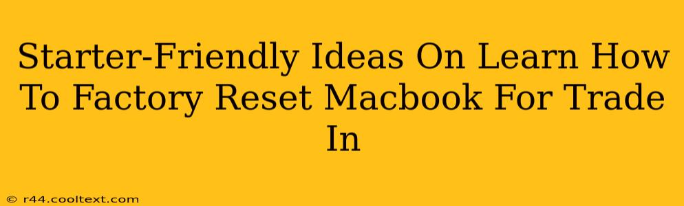 Starter-Friendly Ideas On Learn How To Factory Reset Macbook For Trade In