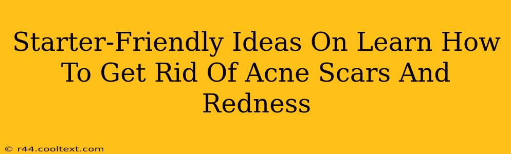 Starter-Friendly Ideas On Learn How To Get Rid Of Acne Scars And Redness