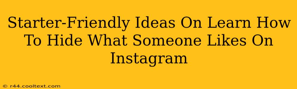 Starter-Friendly Ideas On Learn How To Hide What Someone Likes On Instagram