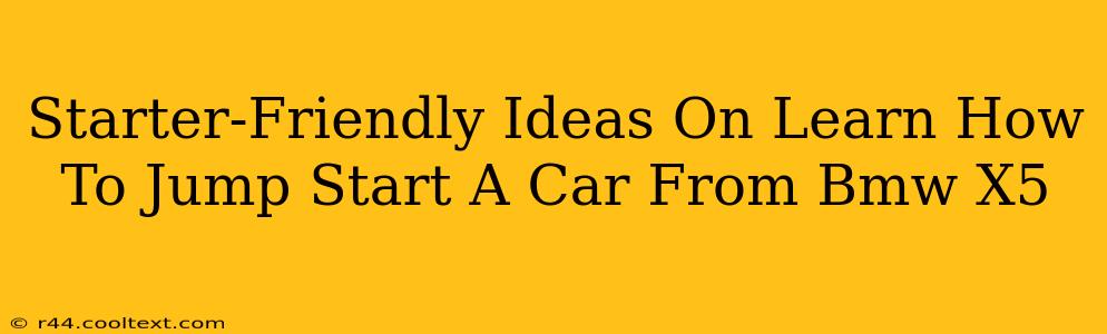 Starter-Friendly Ideas On Learn How To Jump Start A Car From Bmw X5