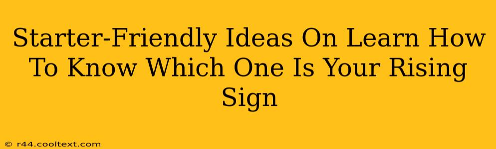 Starter-Friendly Ideas On Learn How To Know Which One Is Your Rising Sign