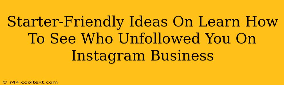 Starter-Friendly Ideas On Learn How To See Who Unfollowed You On Instagram Business