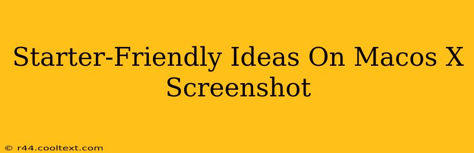 Starter-Friendly Ideas On Macos X Screenshot