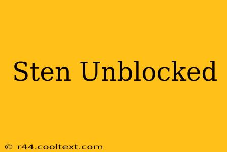 Sten Unblocked