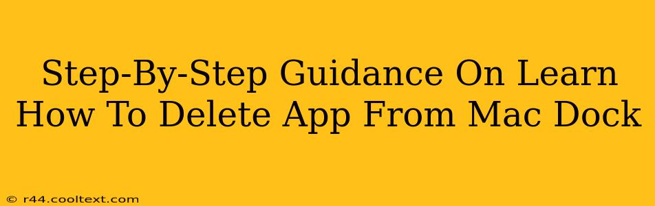 Step-By-Step Guidance On Learn How To Delete App From Mac Dock