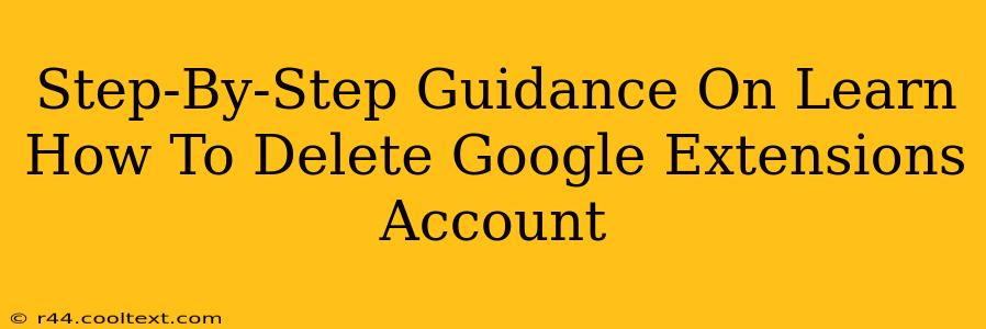 Step-By-Step Guidance On Learn How To Delete Google Extensions Account