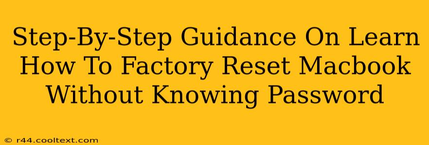 Step-By-Step Guidance On Learn How To Factory Reset Macbook Without Knowing Password