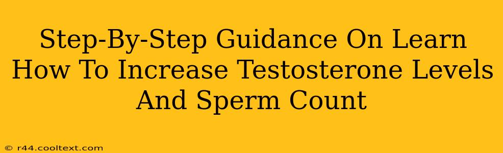 Step-By-Step Guidance On Learn How To Increase Testosterone Levels And Sperm Count