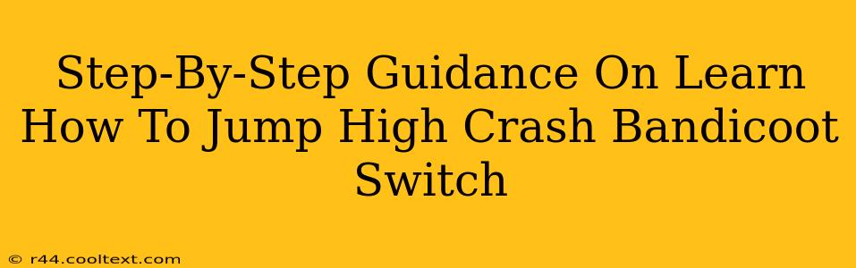 Step-By-Step Guidance On Learn How To Jump High Crash Bandicoot Switch