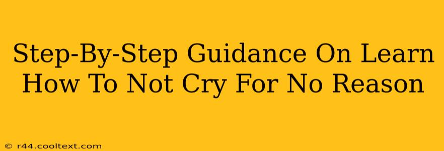 Step-By-Step Guidance On Learn How To Not Cry For No Reason