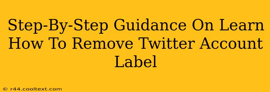 Step-By-Step Guidance On Learn How To Remove Twitter Account Label