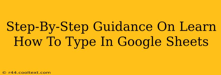 Step-By-Step Guidance On Learn How To Type In Google Sheets