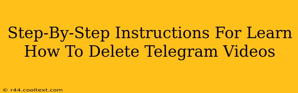 Step-By-Step Instructions For Learn How To Delete Telegram Videos