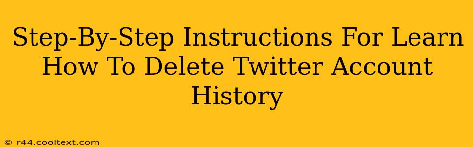 Step-By-Step Instructions For Learn How To Delete Twitter Account History