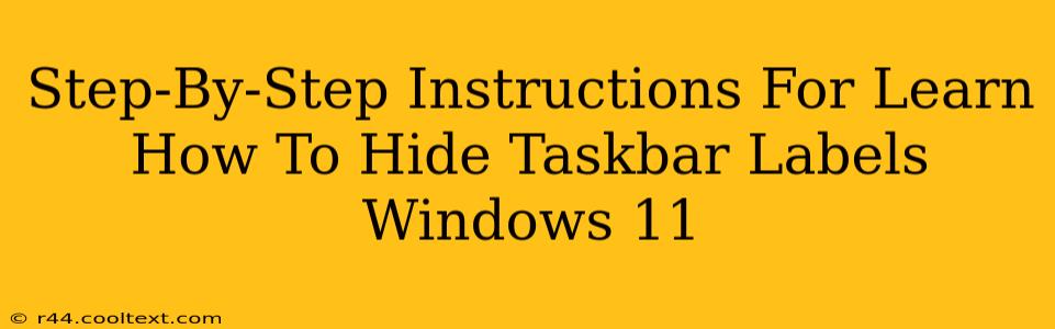 Step-By-Step Instructions For Learn How To Hide Taskbar Labels Windows 11