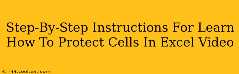 Step-By-Step Instructions For Learn How To Protect Cells In Excel Video