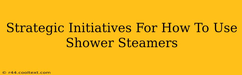 Strategic Initiatives For How To Use Shower Steamers