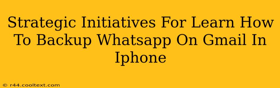 Strategic Initiatives For Learn How To Backup Whatsapp On Gmail In Iphone