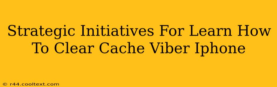 Strategic Initiatives For Learn How To Clear Cache Viber Iphone