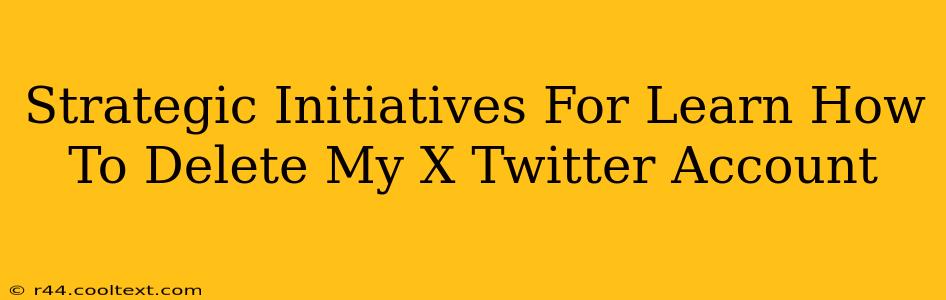 Strategic Initiatives For Learn How To Delete My X Twitter Account