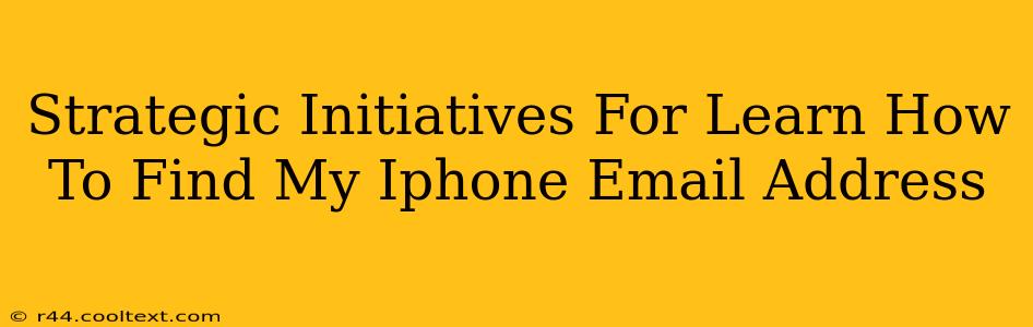 Strategic Initiatives For Learn How To Find My Iphone Email Address