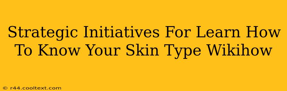 Strategic Initiatives For Learn How To Know Your Skin Type Wikihow