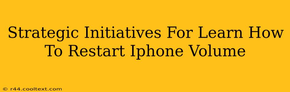 Strategic Initiatives For Learn How To Restart Iphone Volume