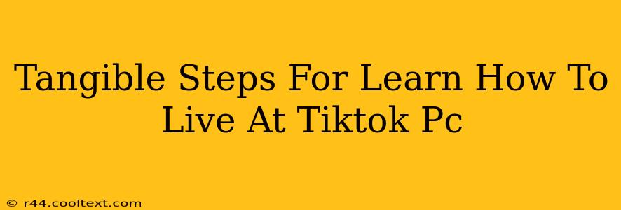 Tangible Steps For Learn How To Live At Tiktok Pc