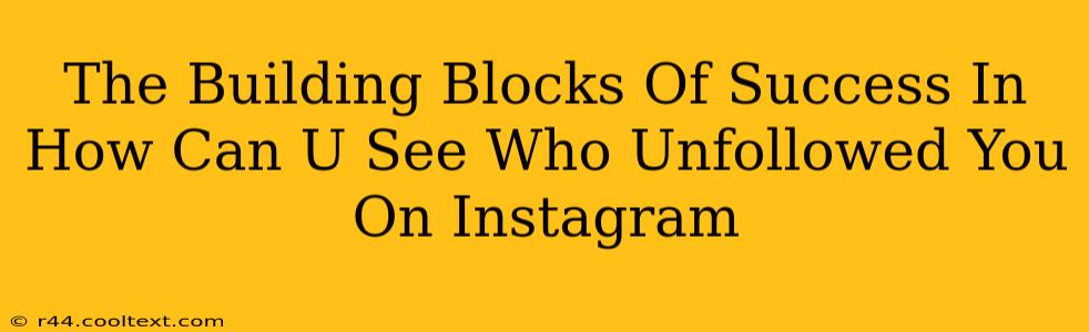 The Building Blocks Of Success In How Can U See Who Unfollowed You On Instagram