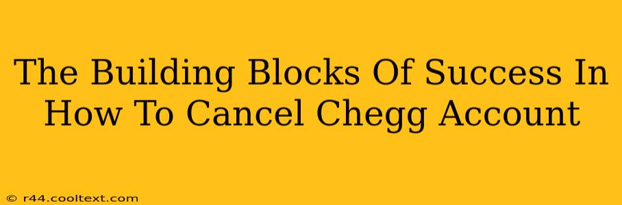 The Building Blocks Of Success In How To Cancel Chegg Account