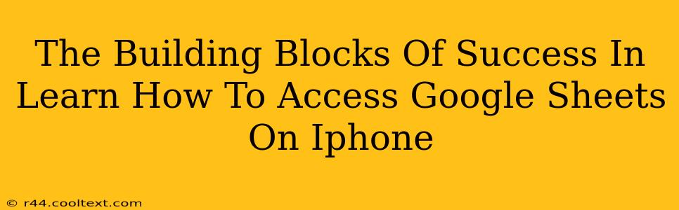 The Building Blocks Of Success In Learn How To Access Google Sheets On Iphone