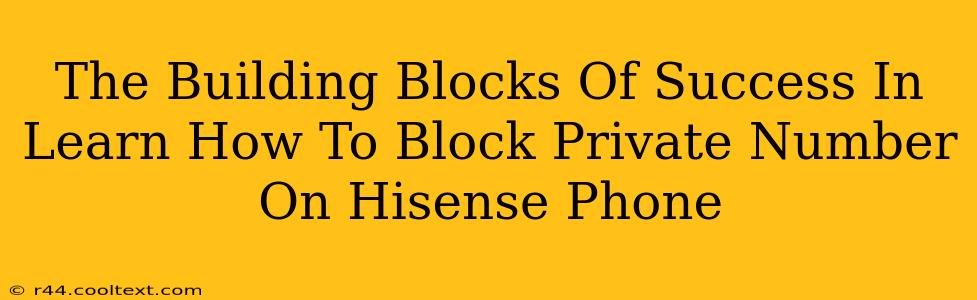 The Building Blocks Of Success In Learn How To Block Private Number On Hisense Phone