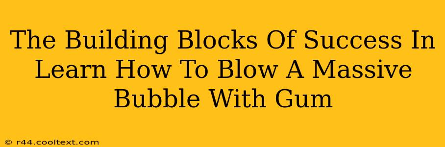 The Building Blocks Of Success In Learn How To Blow A Massive Bubble With Gum