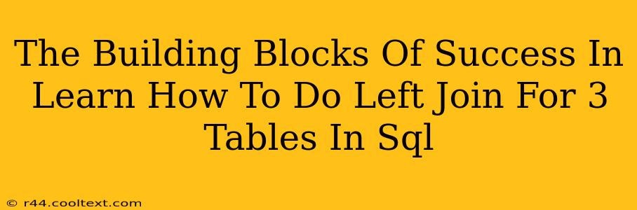 The Building Blocks Of Success In Learn How To Do Left Join For 3 Tables In Sql