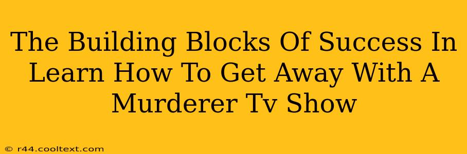 The Building Blocks Of Success In Learn How To Get Away With A Murderer Tv Show