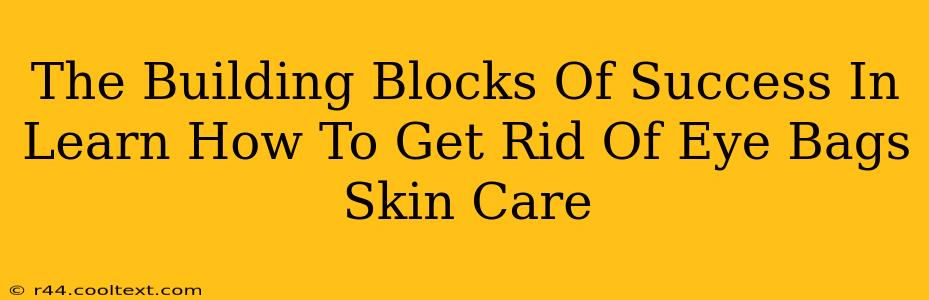 The Building Blocks Of Success In Learn How To Get Rid Of Eye Bags Skin Care