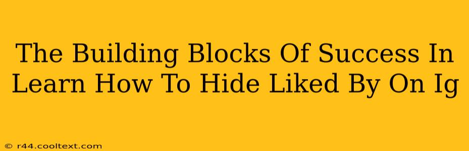 The Building Blocks Of Success In Learn How To Hide Liked By On Ig