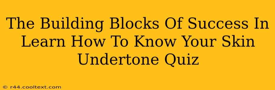 The Building Blocks Of Success In Learn How To Know Your Skin Undertone Quiz