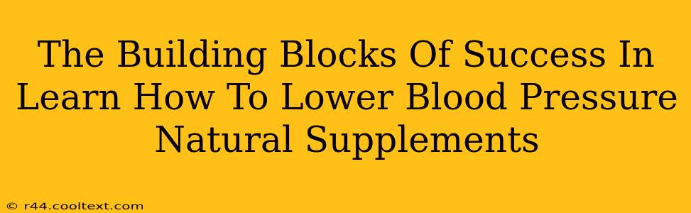 The Building Blocks Of Success In Learn How To Lower Blood Pressure Natural Supplements