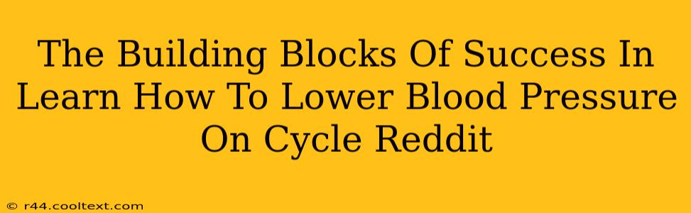 The Building Blocks Of Success In Learn How To Lower Blood Pressure On Cycle Reddit