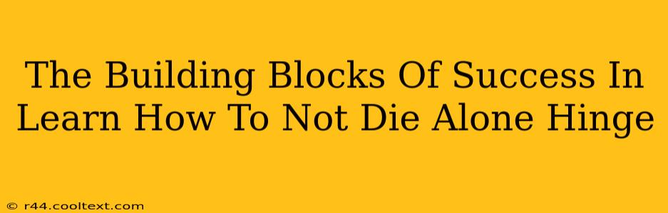 The Building Blocks Of Success In Learn How To Not Die Alone Hinge